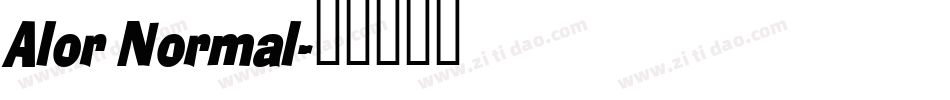 Alor Normal字体转换
